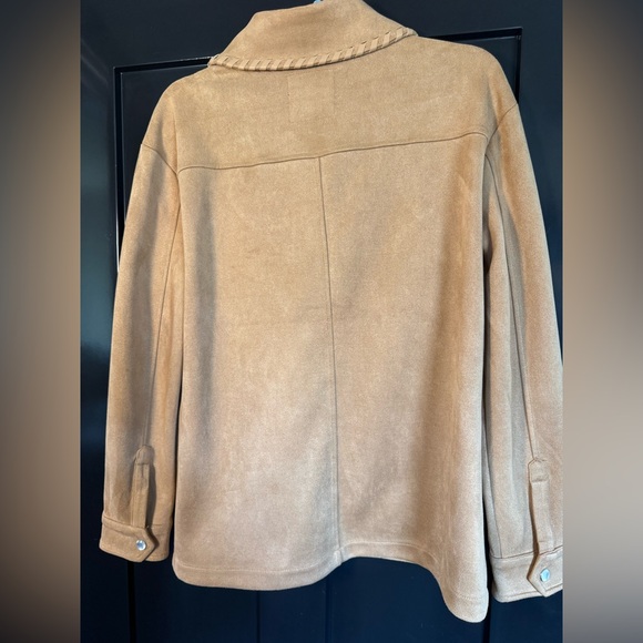 Tan Faux Suede Jacket - Picture 4 of 6